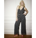 Spot Print Palazzo Jumpsuit