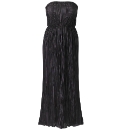 Pleat Crinkle Strapless Dress