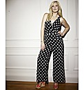 Petite Spot Print Palazzo Jumpsuit