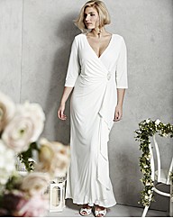 Wrap Front Wedding Dress