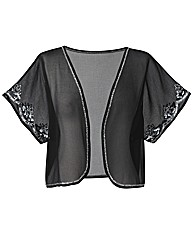 Beaded Short Sleeve Shrug