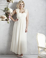 Petal Trim Wedding Dress