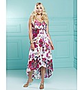 Floral High Low Hem Maxi Dress