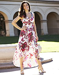 Floral High Low Hem Maxi Dress