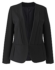 Collarless Lined Blazer