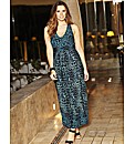 Animal Print Halterneck Maxi Dress