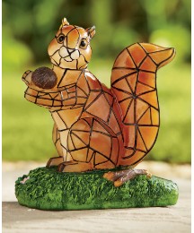 Decorative Solar Light Red Squirrel
