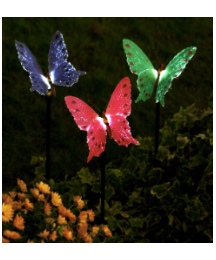 Set of 3 Solar Fibre Optic Butterflies