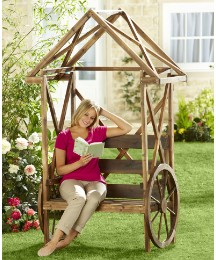 Rustic Cartwheel Arbour