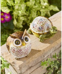 Set of 2 Mosaic Solar Animals