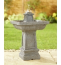 Square Solar Rock Fountain