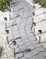 10 Stainless Steel Clear Stakelights