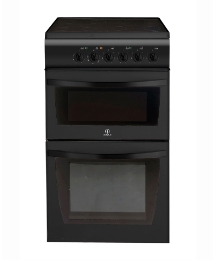 Indesit 50cm Ceramic Twin Elect Oven