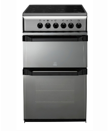Indesit 50cm Ceramic Twin Cavity Cooker