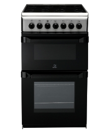 Indesit 50cm Ceramic Twin Cavity Cooker