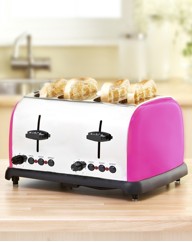 Stainless Steel Colour Block Toaster