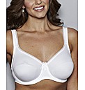 Pour Moi White Imogen Rose Cotton Bra