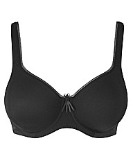 Pour Moi Black Imogen Rose Cotton Bra