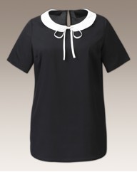 Peter Pan Contrast Collar Blouse