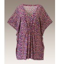 Shirred Front Print Jersey Top