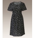 Spot Print V Neck Tea Dress