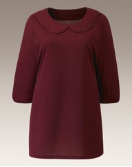 Peter Pan Collar Jersey Top