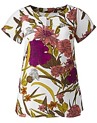 Print Keyhole Blouse Length 25in
