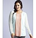 Long Sleeved Pleated Blouse