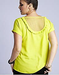 Back Lace Panel Blouse