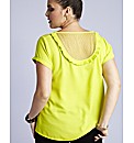 Back Lace Panel Blouse