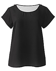 Back Lace Panel Blouse