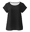 Back Lace Panel Blouse
