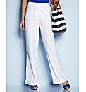 Wide Leg Linen Mix Trousers Length 30in