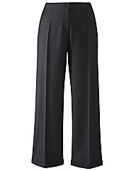 Wide Leg Linen Mix Trousers Length 30in