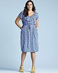Petite Bow Print Dress