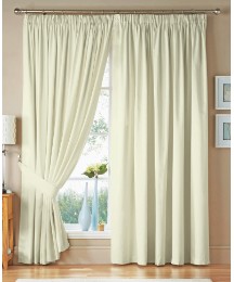 Tessa plain dyed lined curtains