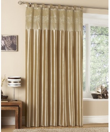 Sparkle Embroidered Tab Top Curtain