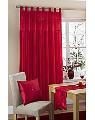 Sparkle Embroidered Tab Top Curtain