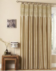 Sparkle Embroidered Tab Top Curtain