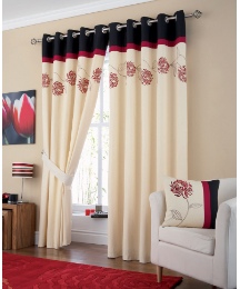Petula Embroidered Eyelet Curtains