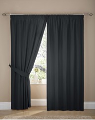 Plain Dye Panama Pencil Pleat Curtains
