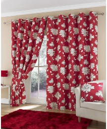 Penny Lined Eyelet Curtains