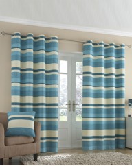 Ritz Striped Eyelet Curtains