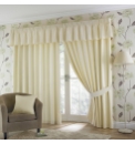 Plain Dyed Satin Lined Eyelet Curtains