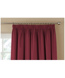 Plain Satin Lined Pencil Pleat Curtains