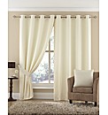 Plain Dye Satin Lined Eyelet Curtains