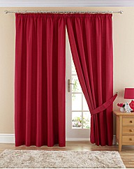 Faux Silk Pencil Pleat Lined Curtains