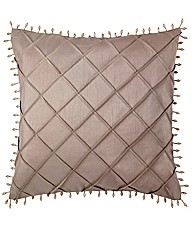 Beaded Faux Silk Filled Cushion