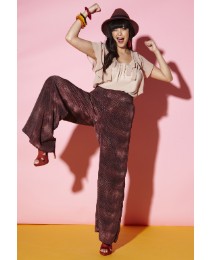 Snake Print Palazzo Trousers