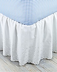 Broderie Anglaise Easy Fit Bed Valance